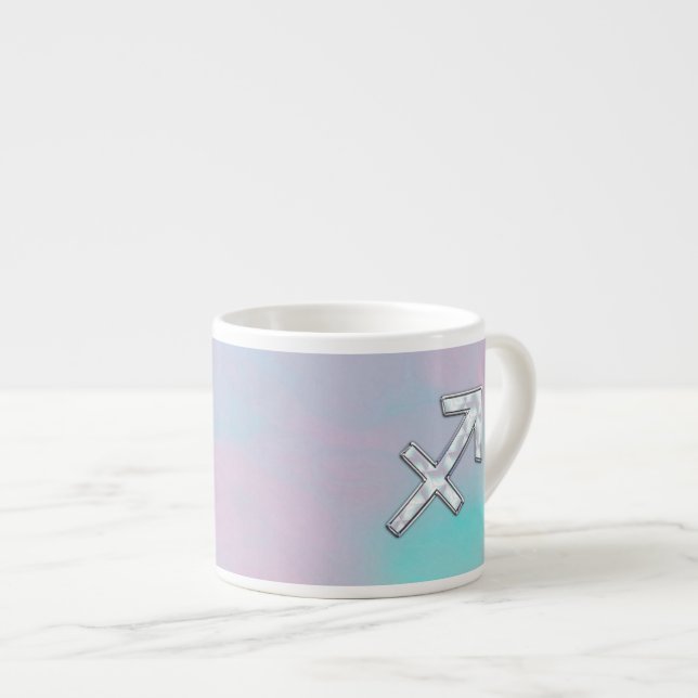 Tasse Expresso Symbole Sagittaire Zodiaque Mère de style perle (Devant droit)