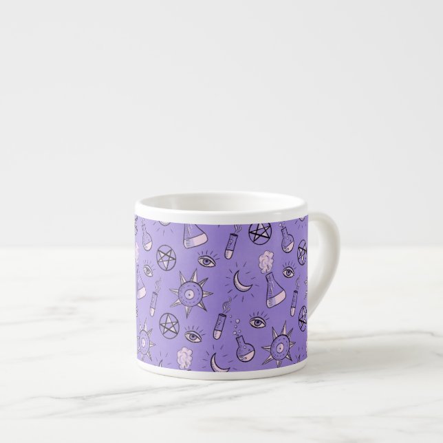 Tasse Expresso Symboles occultes de cuisine Motif - Magie mystiqu (Devant droit)