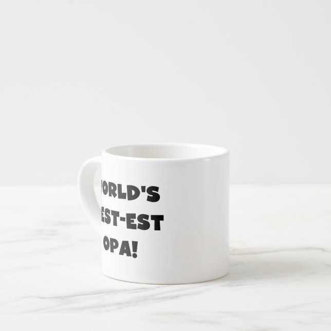 Tasse Expresso T-shirts et cadeaux du meilleur opa Black Text au  (Devant gauche)