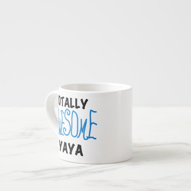 Tasse Expresso T-shirts et cadeaux Yaya totalement géniaux (Devant gauche)
