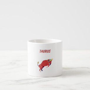 Tasse Expresso Taureau rose, zodiaque, impression de signe du zod