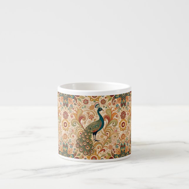 Tasse Expresso Taza De Café Gigante Peacock Art Morris Style (Devant)