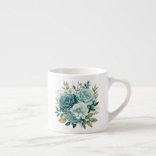 Tasse Expresso Teal Floral 