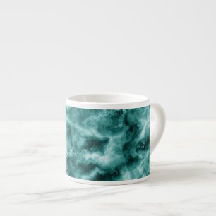 Tasse Expresso Texture de marbre vert-foncé
