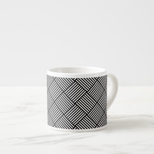 Tasse Expresso Texture vérifiée géométrique (Devant droit)