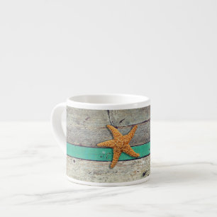 Tasse Expresso Thème Plage Starfish Mariage Rustique