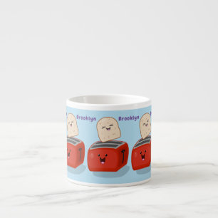 Tasse Expresso Toast de Cute kawaii et dessin animé de grille-pai