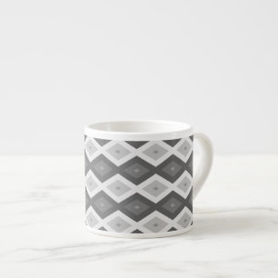 Tasse Expresso Tons de motif de diamant gris