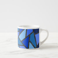 Tons de motif en vitrail bleu