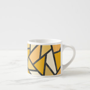 Tasse Expresso Tons de motif en vitrail jaune