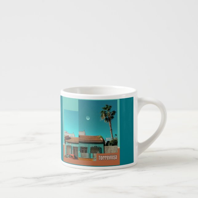 Tasse Expresso Torrevieja en Orange et Turquoise (Droite)