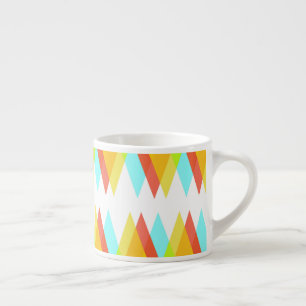 Tasse Expresso Triangles jaunes, rouges et bleus cadets