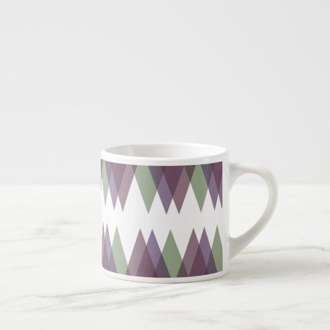 Tasse Expresso Triangles mauve et vert (Droite)