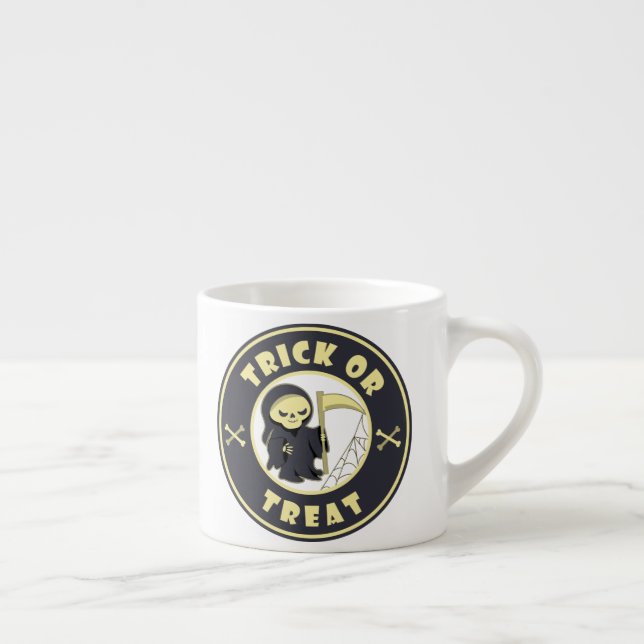 Tasse Expresso Trick ou traiter Halloween griffeur caractère (Droite)