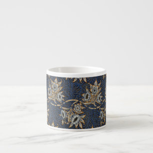 Tasse Expresso Tulipe Saules Motif Bleu Floral de William Morris