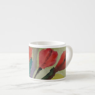 Tasse Expresso Tulipes Abstraites