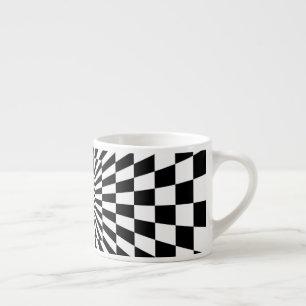 Tasse Expresso tunnel d'échiquier d'illusion optique