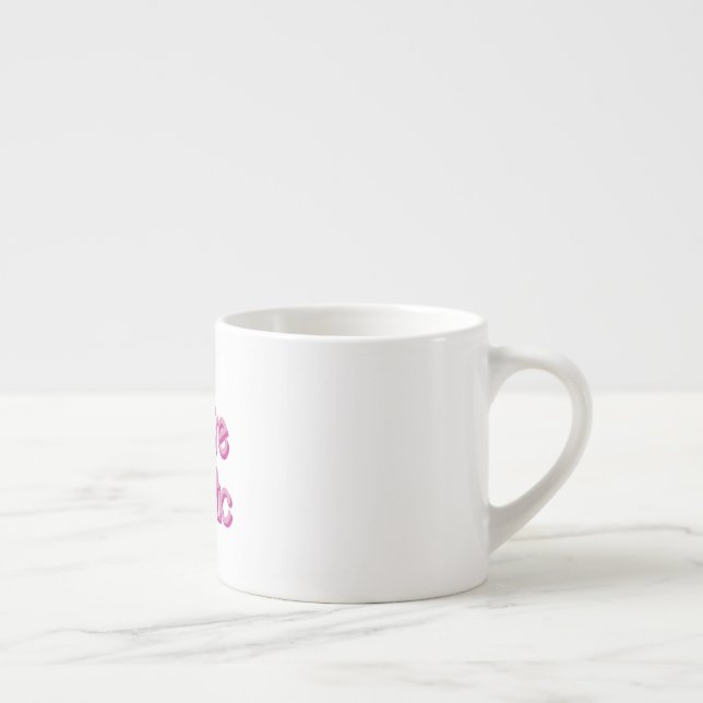 Tasse Expresso Un rose on est en plastique (Droite)