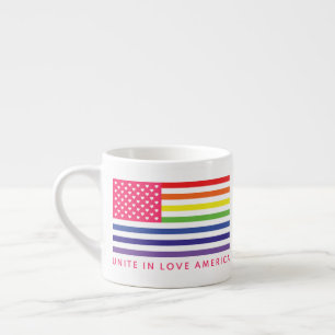Tasse Expresso Unite In Love America Drapeau Design