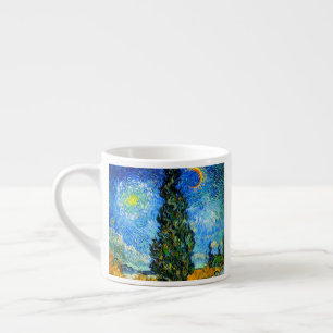 Tasse Expresso Van Gogh Road avec Cypress et Star