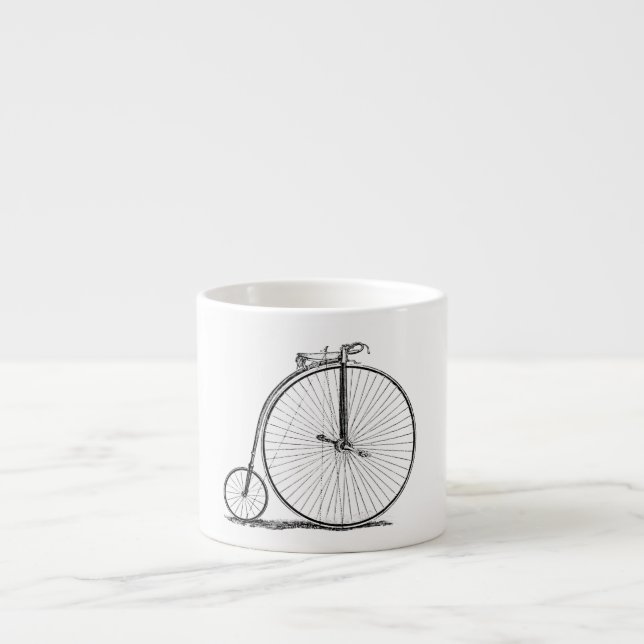 Tasse Expresso Vélo à grande roue Penny Farthing (Devant)
