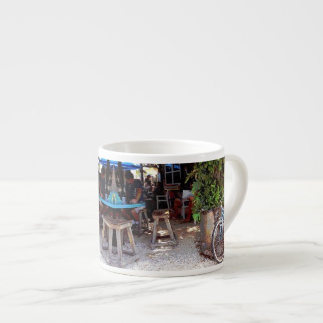 Tasse Expresso Vélo bleu (Devant droit)