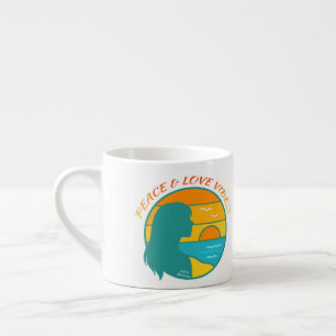 Tasse Expresso Vibes de Paix & d'Amour