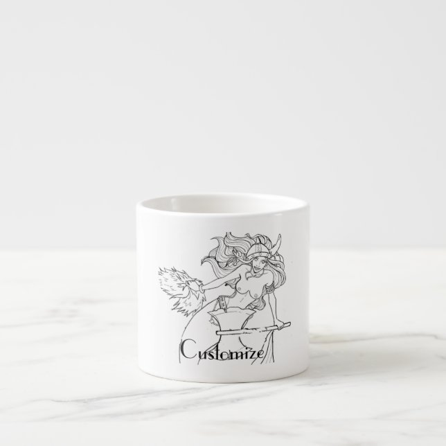 Tasse Expresso Viking Mermaid Warrior Thunder_Cove (Devant)