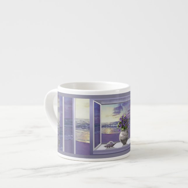 Tasse Expresso violettes dans un bocal de lune (Devant gauche)