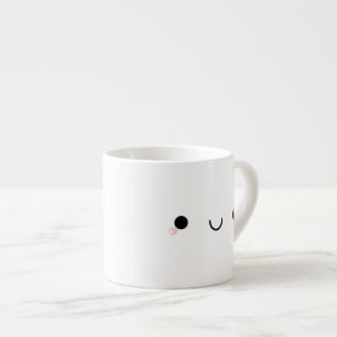 Tasse Expresso Visage japonais de sourire mignon d'émoticône de