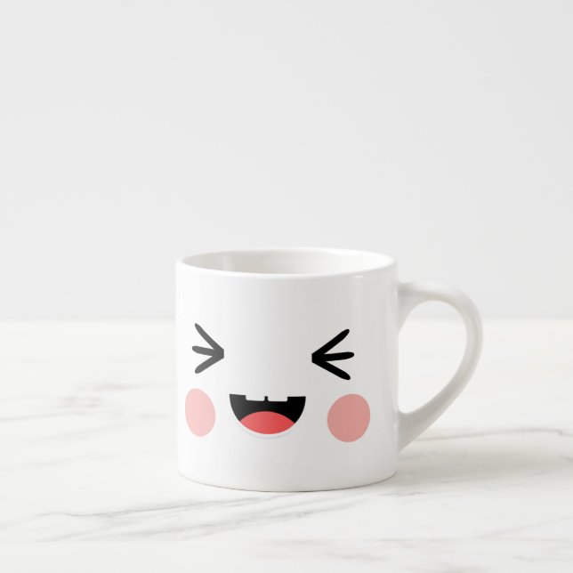 Tasse Expresso Visage riant drôle Emoji (Droite)