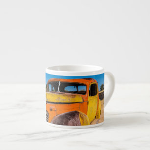 Tasse Expresso Voiture ancienne et abandonnée à Solitaire, Namibi