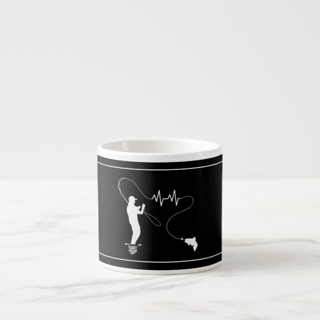 Tasse Expresso Vol Pêche Heartbeat Man Espresso Cup (Devant)