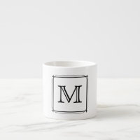 Votre Lettre. Monogramme noir et blanc.