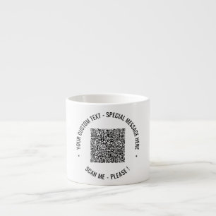 Tasse Expresso Votre QR Code Scan Info Couleurs du texte Espresso