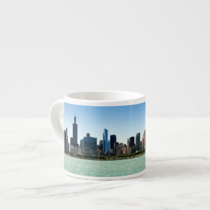 Tasse Expresso Vue d'horizon de Chicago par le lac Michigan