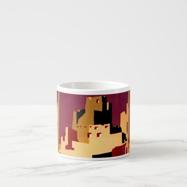 Tasse Expresso Western Southwest Pueblo WPA National (Devant)