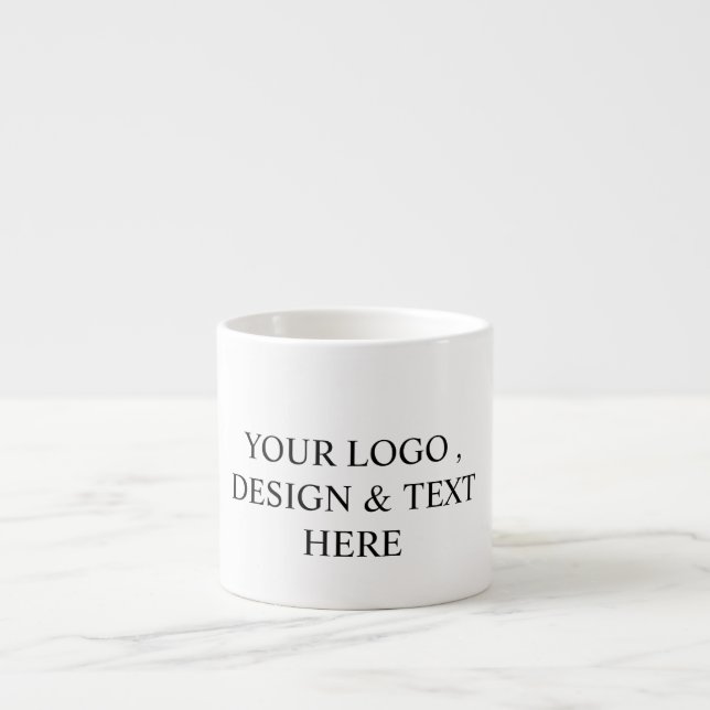 Tasse Expresso White Personalized – Your Logo & Text Here (Devant)