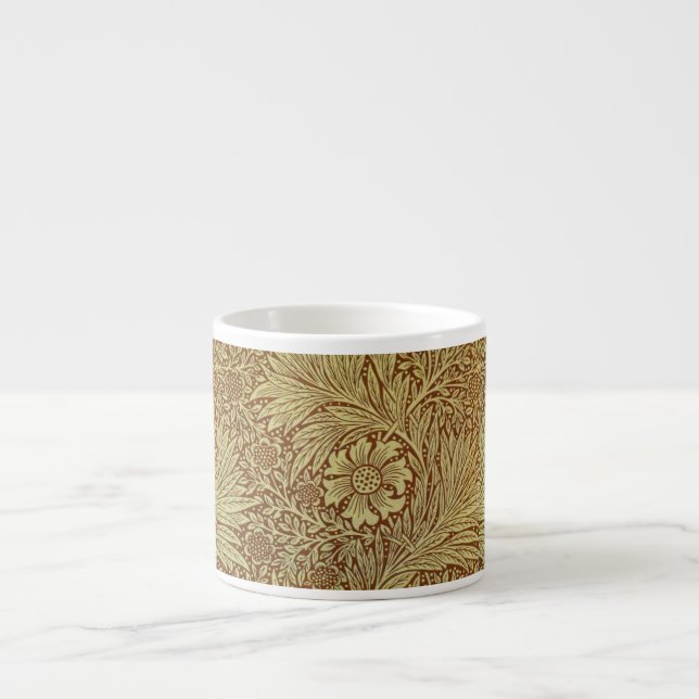 Tasse Expresso William Morris Marigold Motif de fleurs antiques (Devant)