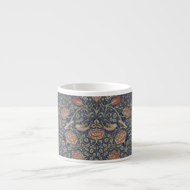 Tasse Expresso William Morris Tudor Fond d'écran Rose (Devant)
