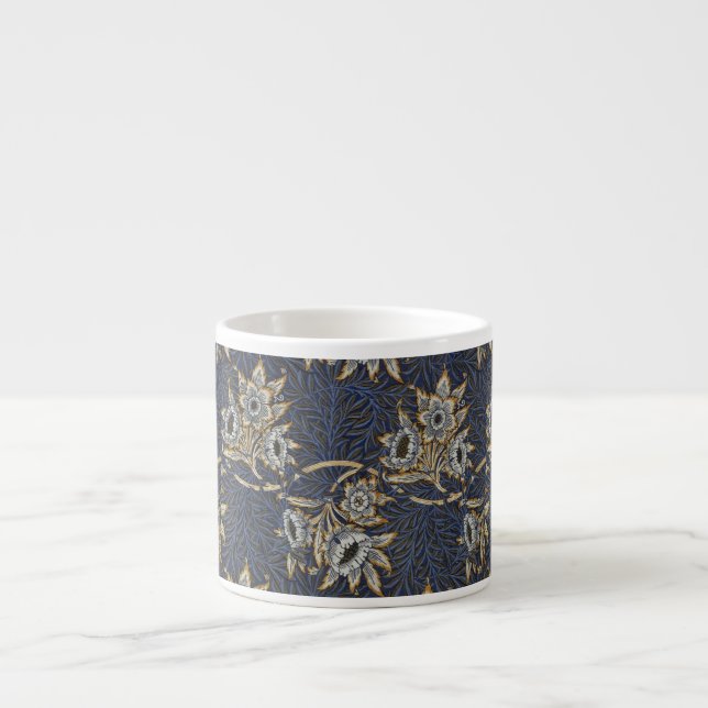 Tasse Expresso William Morris Tulip Willow Blue Motif (Devant)