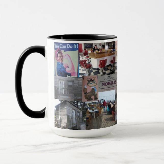tasse faite sur commande combinée de photo du café (Gauche)