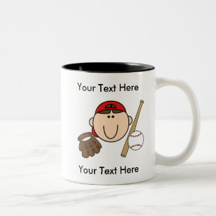 Tasse faite sur commande de base-ball de garçon -