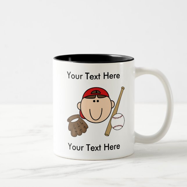 Tasse faite sur commande de base-ball de garçon - (Droit)