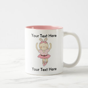 Tasse faite sur commande de lapin de ballerine -