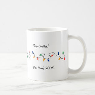 Tasse faite sur commande de lumières de Noël de