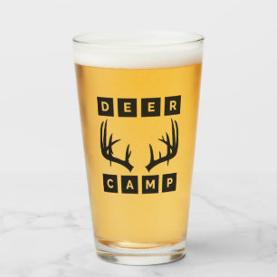 Tasse faite sur commande en verre de bière de camp