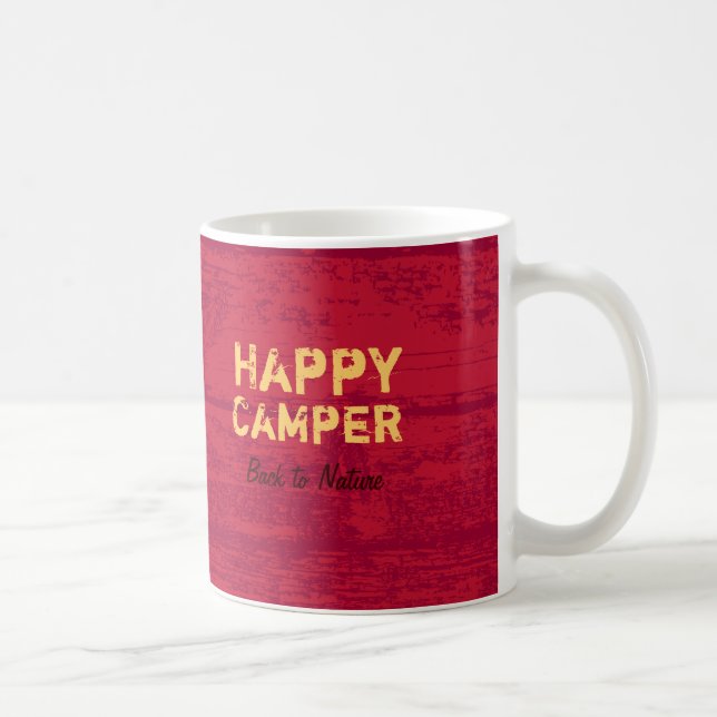 Tasse faite sur commande rustique de camping de (Droite)