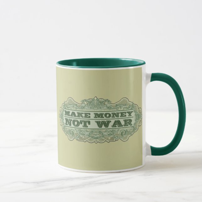 Tasse Faites la guerre d'argent pas (Droite)