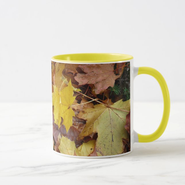 Tasse Fallen Maple Feuille Jaune Automne Nature (Droite)